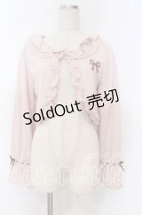 axes femme / リボン刺繍レースフリルボレロ F ピンク O-25-10-30-1018-AX-TO-OW-OS