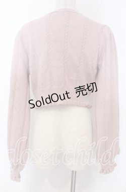 画像2: axes femme kawaii / ハート透かし長袖ニットカーデ M ピンク O-25-10-30-1019-AX-TO-OW-OS