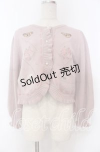 axes femme kawaii / Rosy Bearニットカーデ M ピンク O-25-10-30-1020-AX-TO-OW-OS