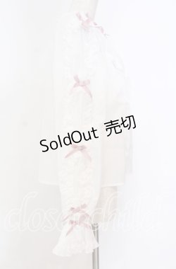 画像2: Chalmiere / フリルブラウス M シロ×ピンク O-25-10-30-1022-LO-BL-OW-OS