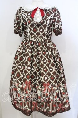 画像1: axes femme kawaii / ベリーフィールズワンピース M ブラウン O-25-10-30-1003-AX-OP-OW-OS