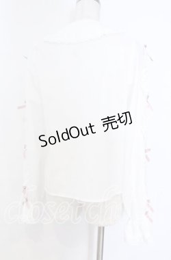 画像3: Chalmiere / フリルブラウス M シロ×ピンク O-25-10-30-1022-LO-BL-OW-OS