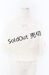 axes femme kawaii / コットンレースブラウス M キナリ O-25-10-30-1023-AX-BL-OW-OS