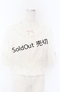 axes femme kawaii / コットンレースブラウス M キナリ O-25-10-30-1023-AX-BL-OW-OS