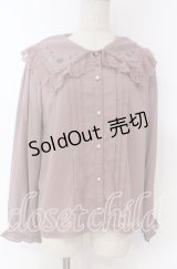 axes femme POETIQUE / フラワークロス刺繍ブラウス M ピンク O-25-10-30-1025-AX-BL-OW-OS