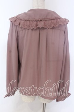 画像2: axes femme POETIQUE / フラワークロス刺繍ブラウス M ピンク O-25-10-30-1025-AX-BL-OW-OS