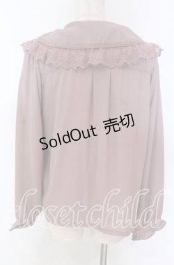 画像2: axes femme POETIQUE / フラワークロス刺繍ブラウス M ピンク O-25-10-30-1025-AX-BL-OW-OS