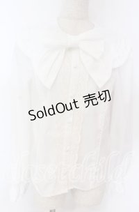 axes femme kawaii / フラット衿ブラウス M シロ O-25-10-30-1030-AX-BL-OW-OS