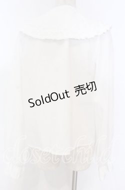 画像3: axes femme kawaii / フラット衿ブラウス M シロ O-25-10-30-1030-AX-BL-OW-OS