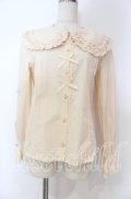 axes femme kawaii / 丸襟コットンブラウス M アイボリー O-25-10-30-1032-AX-BL-OW-OS