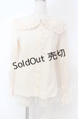 axes femme kawaii / 丸襟コットンブラウス M アイボリー O-25-10-30-1032-AX-BL-OW-OS