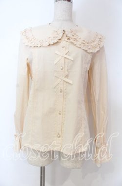 画像1: axes femme kawaii / 丸襟コットンブラウス M アイボリー O-25-10-30-1032-AX-BL-OW-OS