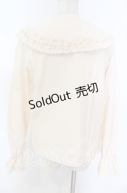 画像2: axes femme kawaii / 丸襟コットンブラウス M アイボリー O-25-10-30-1032-AX-BL-OW-OS