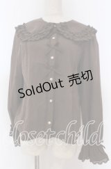 axes femme kawaii / 丸襟コットンブラウス M ブラウン O-25-10-30-1033-AX-BL-OW-OS