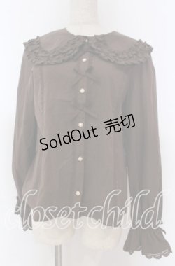 画像1: axes femme kawaii / 丸襟コットンブラウス M ブラウン O-25-10-30-1033-AX-BL-OW-OS