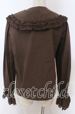 画像2: axes femme kawaii / 丸襟コットンブラウス M ブラウン O-25-10-30-1033-AX-BL-OW-OS