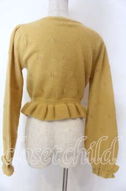 画像2: axes femme kawaii / 苺の編みぐるみニットカーデ M イエロー O-25-10-30-1034-AX-TO-OW-OS