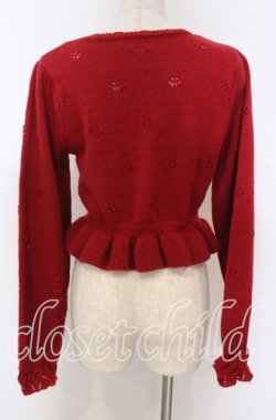 画像3: axes femme kawaii / 苺の編みぐるみニットカーデ M アカ O-25-10-30-1035-AX-TO-OW-OS