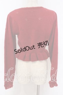 画像3: axes femme kawaii / 苺の編みぐるみニットカーデ M アカ O-25-10-30-1035-AX-TO-OW-OS