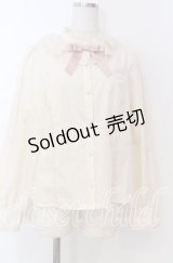 axes femme kawaii / チュールレース衿ブラウス M アイボリー O-25-10-30-1037-AX-BL-OW-OS