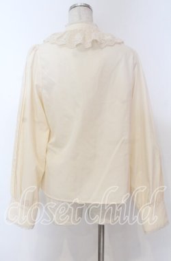 画像2: axes femme kawaii / チュールレース衿ブラウス M アイボリー O-25-10-30-1037-AX-BL-OW-OS