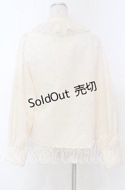 画像2: axes femme kawaii / チュールレース衿ブラウス M アイボリー O-25-10-30-1037-AX-BL-OW-OS