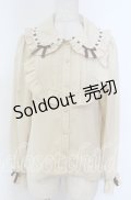 axes femme kawaii / 梯子レース丸襟ブラウス M ベージュ O-25-10-30-1038-AX-BL-OW-OS