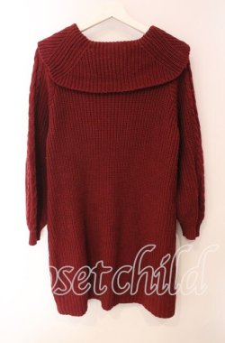 画像3: axes femme / W編み上げニットチュニック  アカ O-25-10-30-056-AX-TO-IG-OS