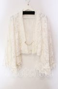 axes femme / 起毛レース姫袖風ボレロ  オフ O-25-10-30-057-AX-TO-IG-OS
