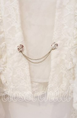 画像2: axes femme / 起毛レース姫袖風ボレロ  オフ O-25-10-30-057-AX-TO-IG-OS