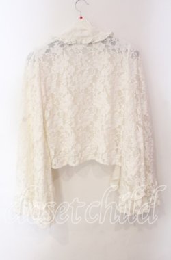 画像4: axes femme / 起毛レース姫袖風ボレロ  オフ O-25-10-30-057-AX-TO-IG-OS