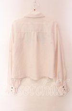 画像3: 【SALE】axes femme / ジャカードリボン付ブラウス  オフ×クロ O-25-10-30-058-AX-BL-IG-ZT054 (3)