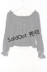 axes femme / グレースブラウス  クロ O-25-10-30-059-AX-BL-IG-OS