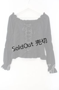 axes femme / グレースブラウス  クロ O-25-10-30-059-AX-BL-IG-OS