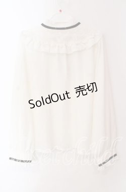 画像3: axes femme / ブローチ付きヨークレースブラウス  オフ O-25-10-30-060-AX-BL-IG-OS