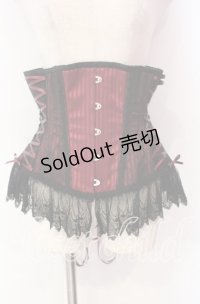 abilletage / サイドレースアップストライプコルセット 5 ワイン O-25-10-30-006-GO-TO-OW-OS