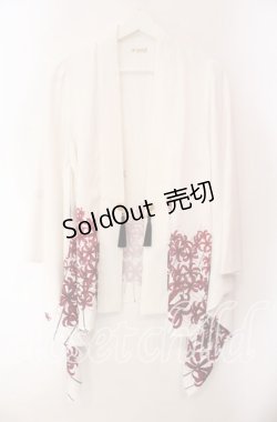 画像1: axes femme / 彼岸花羽織  シロ×アカ O-25-10-30-063-AX-TO-IG-OS