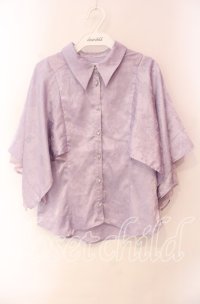 axes femme / ジャガードチャイナブラウス  ラベンダー O-25-10-30-064-AX-BL-IG-ZT160