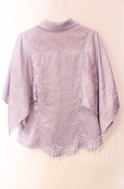 画像3: axes femme / ジャガードチャイナブラウス  ラベンダー O-25-10-30-064-AX-BL-IG-OS