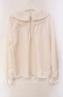 画像4: axes femme / リボン付き猫刺繍ブラウスプルオーバー  オフ O-25-10-30-069-AX-BL-IG-OS