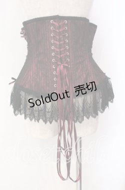 画像4: abilletage / サイドレースアップストライプコルセット 5 ワイン O-25-10-30-006-GO-TO-OW-OS