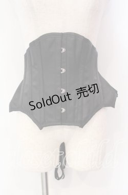 画像1: PureOne Corset Works / サテンコルセット  ブラック O-25-10-30-007-GO-TO-OW-OS
