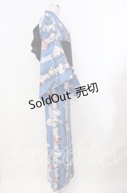 画像3: axes femme POETIQUE / セパレート浴衣セット  ブルー O-25-10-30-001-AX-OP-IG-ZT002