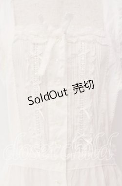 画像2: PINK HOUSE / フランス製レース使いエプロンドレス  シロ O-25-10-30-008-LO-OP-OW-OS