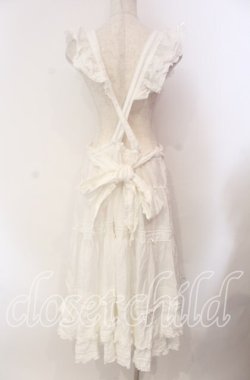 画像5: PINK HOUSE / フランス製レース使いエプロンドレス  シロ O-25-10-30-008-LO-OP-OW-OS