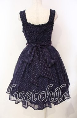 画像4: metamorphose / 星フロッキーあみあげジャンパースカート  ネイビー O-25-10-30-010-ME-OP-OW-OS