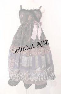 ALICE and the PIRATES / Le petit fleuriste〜永遠の花束とあなたを待つ時間〜柄ジャンパースカートII  クロ O-25-10-30-011-PA-OP-OW-OS