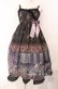 画像1: ALICE and the PIRATES / Le petit fleuriste〜永遠の花束とあなたを待つ時間〜柄ジャンパースカートII  クロ O-25-10-30-011-PA-OP-OW-OS (1)