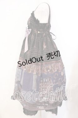画像4: ALICE and the PIRATES / Le petit fleuriste〜永遠の花束とあなたを待つ時間〜柄ジャンパースカートII  クロ O-25-10-30-011-PA-OP-OW-OS