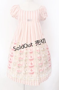 画像1: Emily Temple cute / パティスリープリントワンピース M ピンク O-25-10-30-015-ET-OP-OW-OS